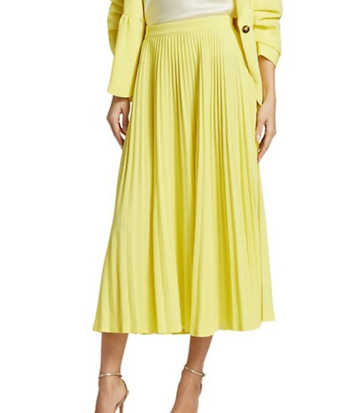 Warehouse yellow 2024 pleated skirt