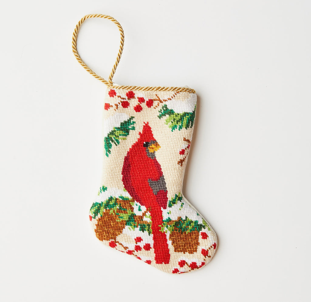 CHRISTMAS CARDINAL STOCKING